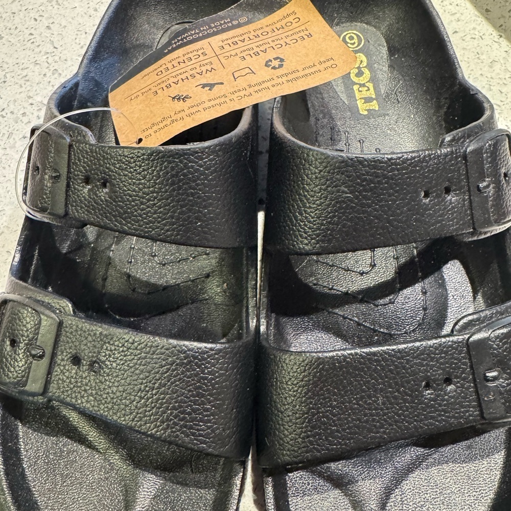 Women’s Tecs Two Band Sandals Black -6